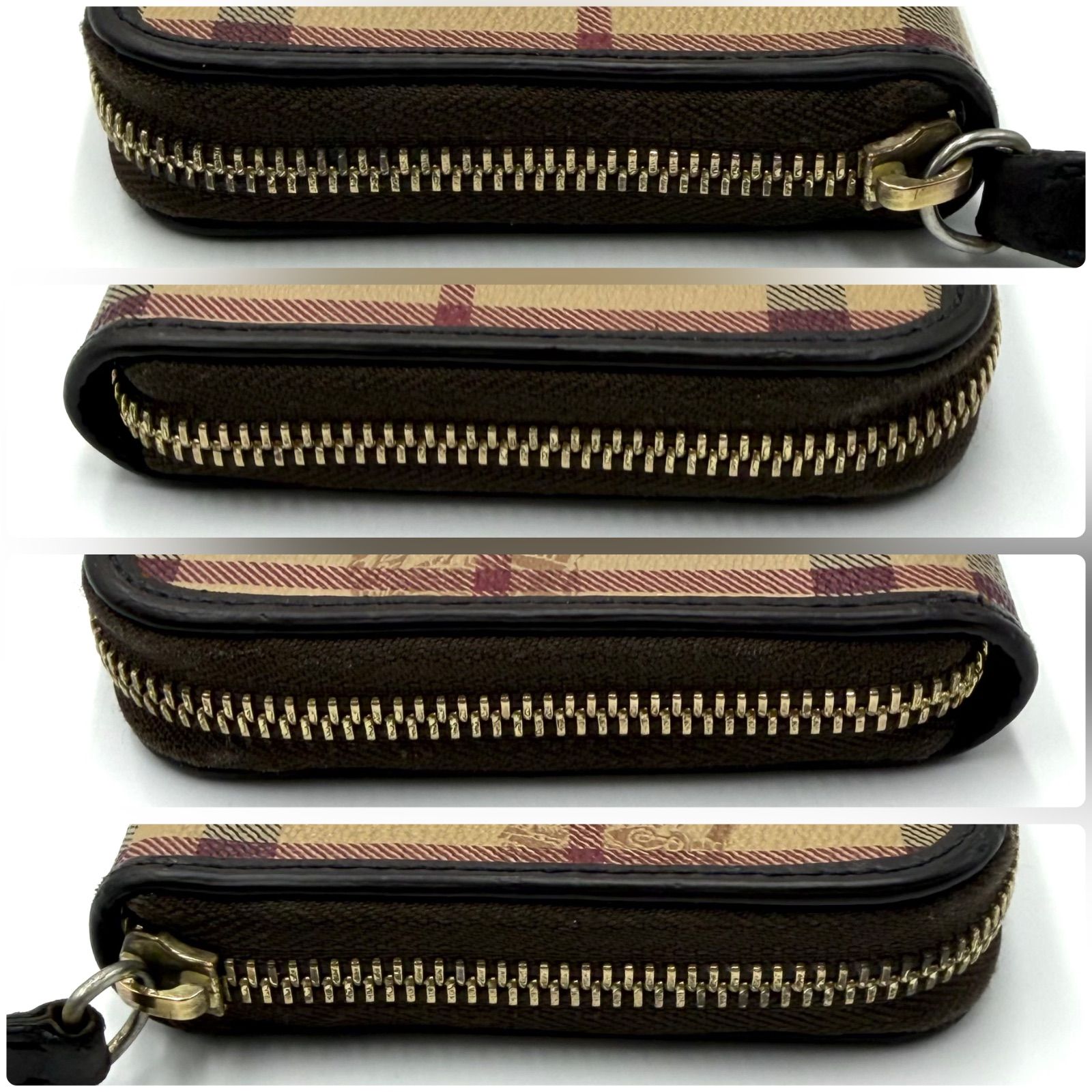 バーバリー BURBERRY ノバチェック 長財布 ラウンドファスナー