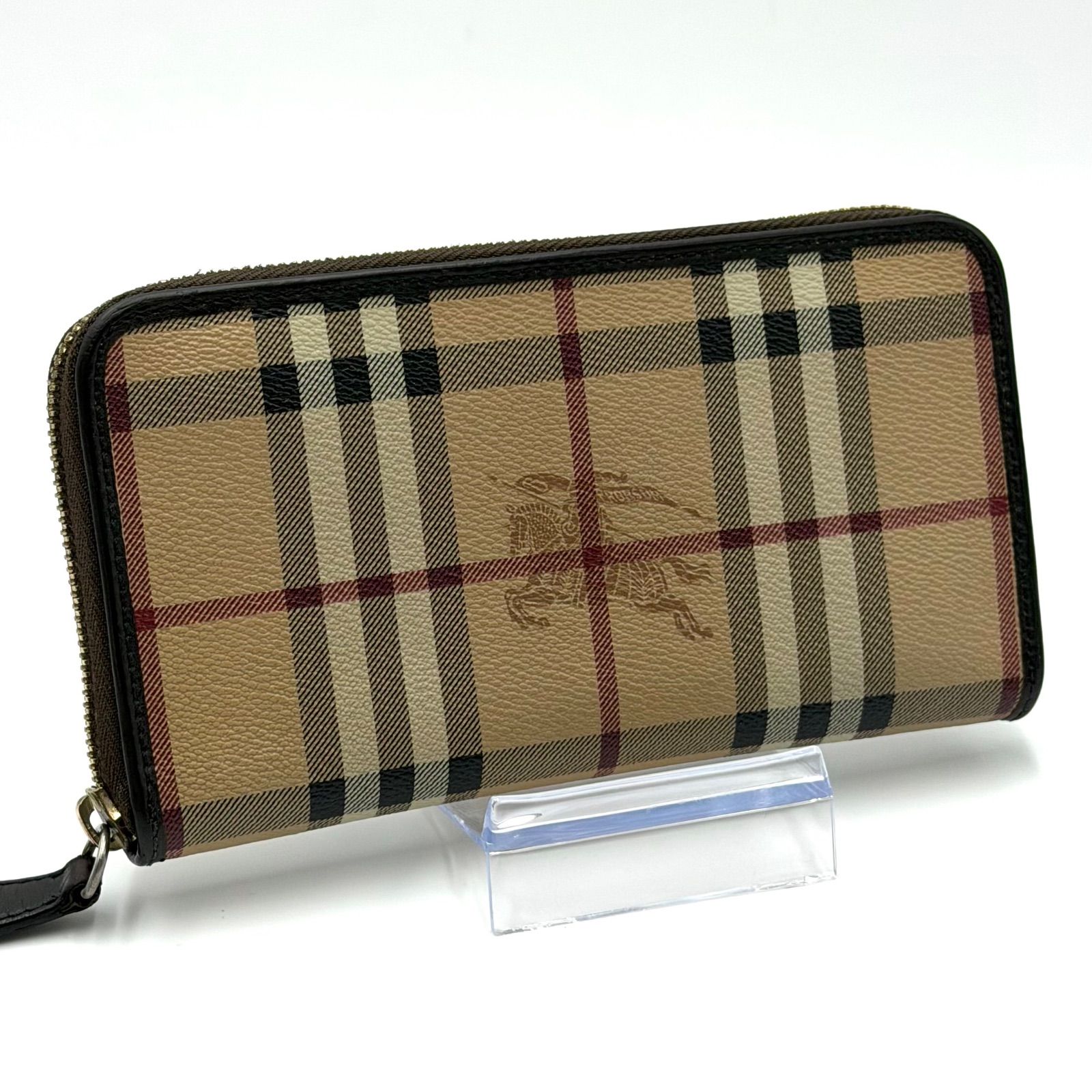 バーバリー BURBERRY ノバチェック 長財布 ラウンドファスナー