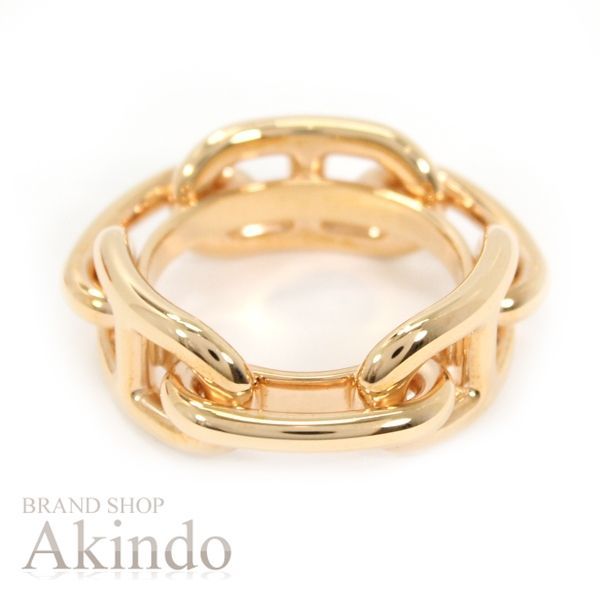 新品】エルメス スカーフリング シェーヌダンクル ピンクゴールド PG