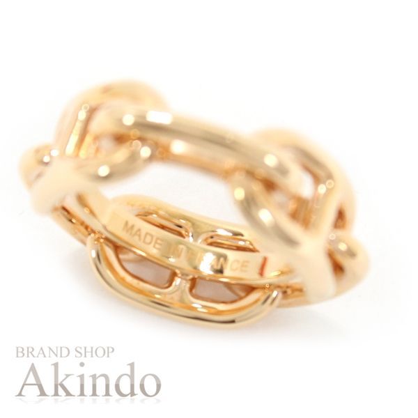 【良品】HERMES エルメス スカーフリング シェーヌダンクル ピンクゴールド 新品】エルメス スカーフリング シェーヌダンクル ピンクゴールド PG