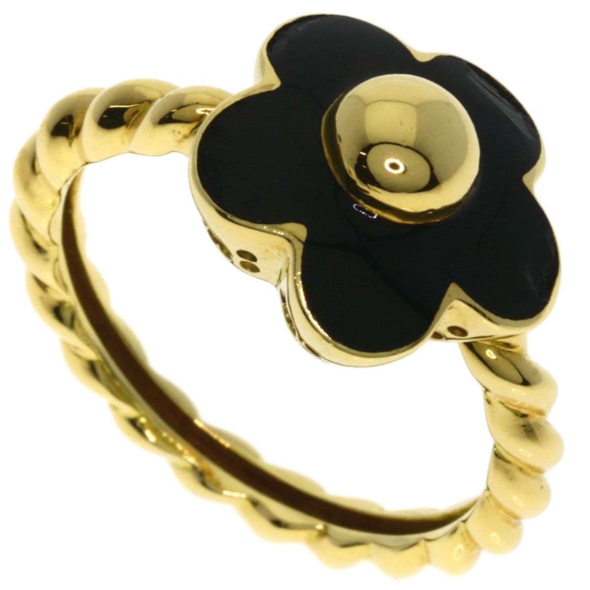 Ponte Vecchio ポンテヴェキオ フラワー モチーフ オニキス リング