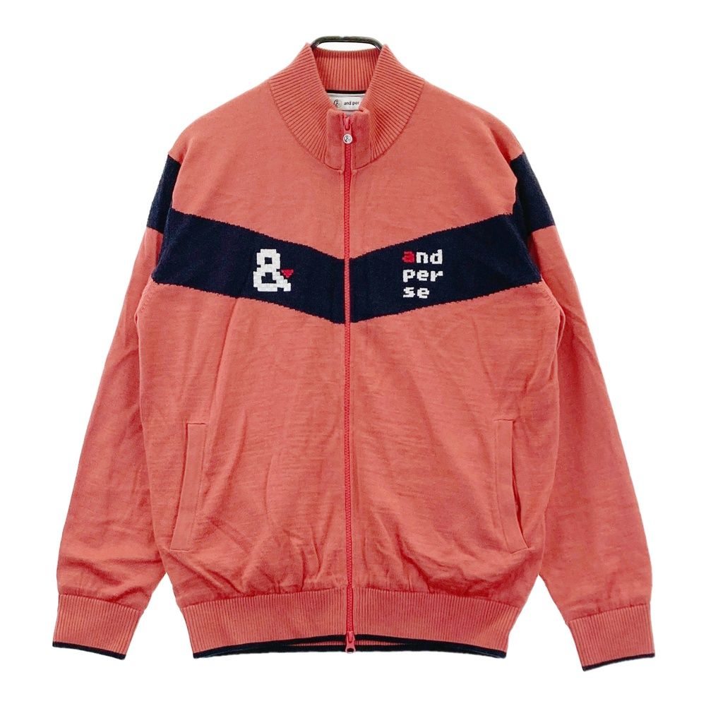 サイズ：L AND PER SE アンパスィ ウール混 裏地付 ニット ジップ