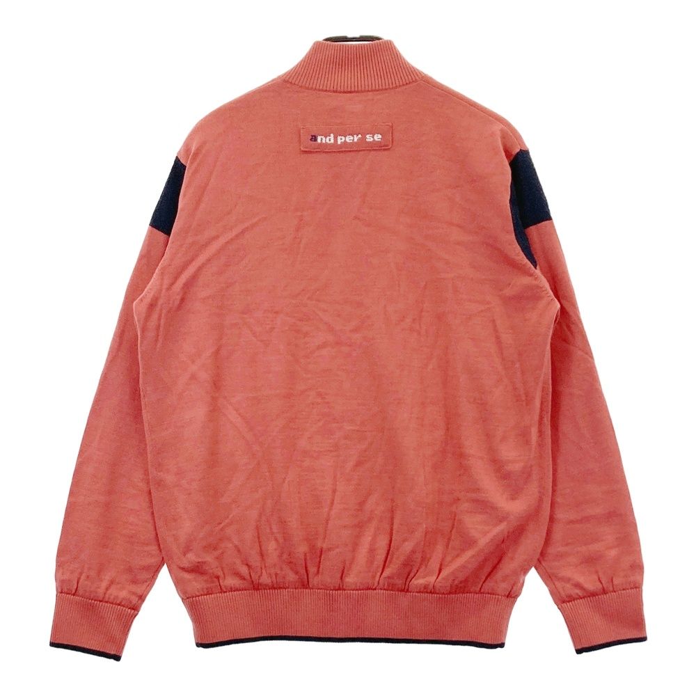 サイズ：L AND PER SE アンパスィ ウール混 裏地付 ニット ジップ
