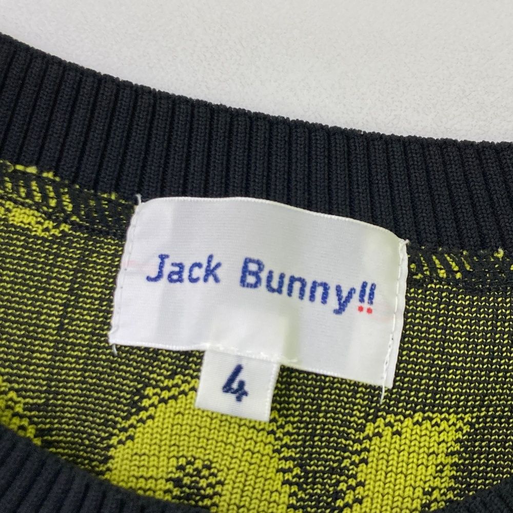 サイズ：4 JACK BUNNY ジャックバニー 長袖 ニットセーター ロゴ総柄