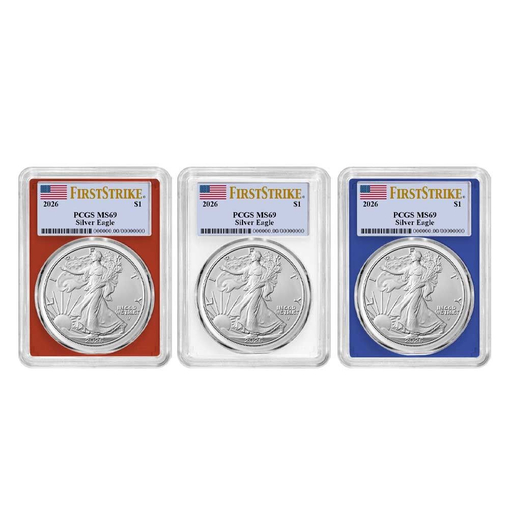 プレセール - 2026年 1ドル アメリカン シルバー イーグル 3枚セット