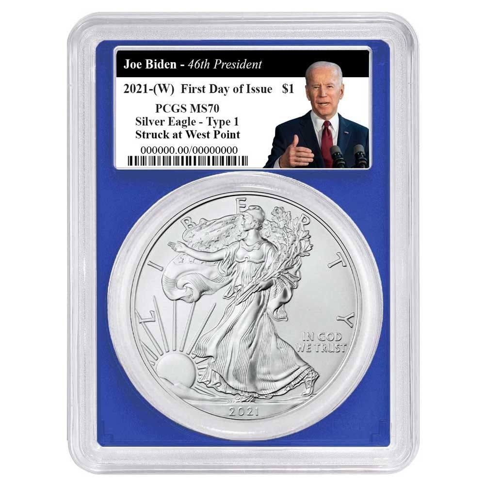 2021年 (W) 1ドル タイプ1 アメリカン シルバー イーグル PCGS MS70