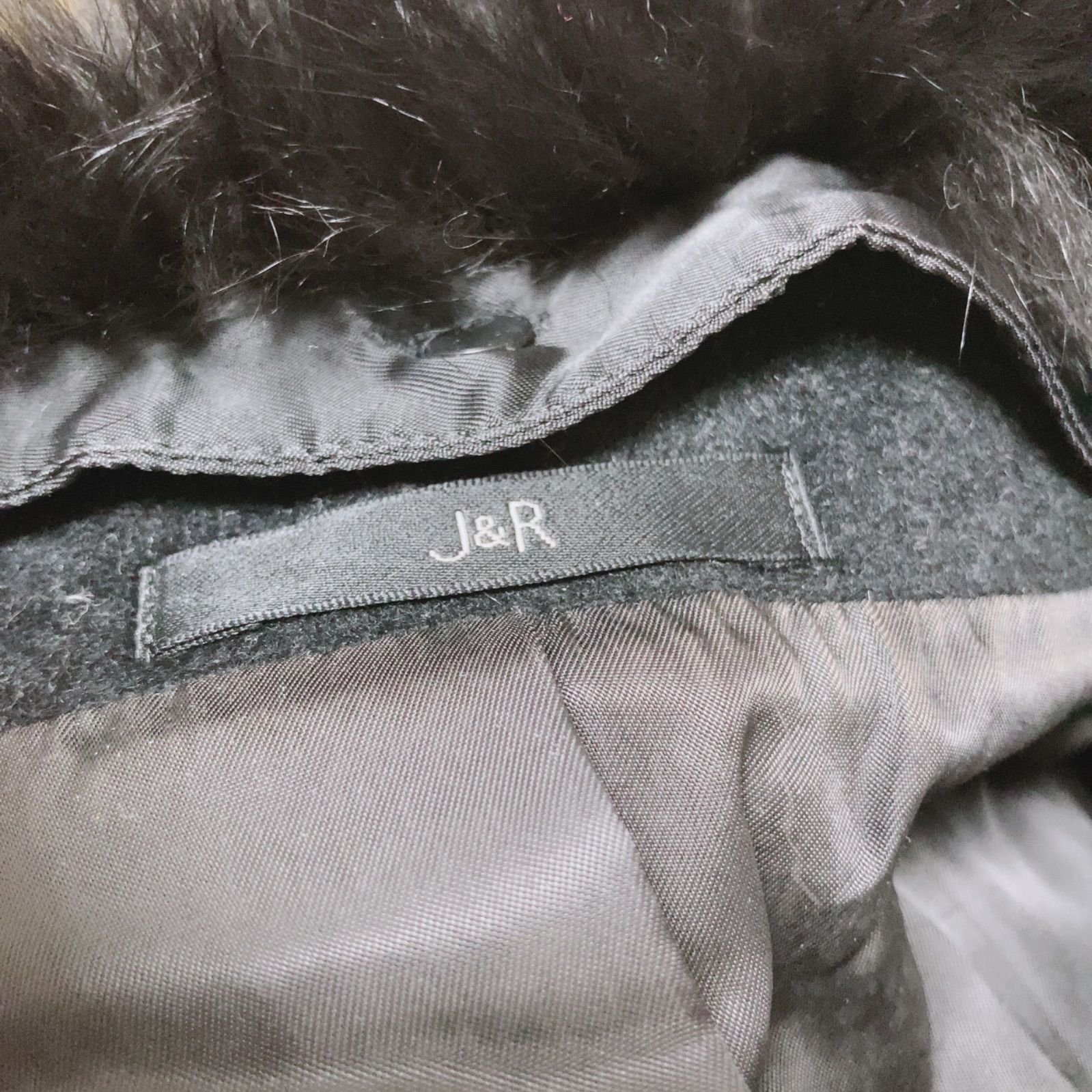 美品】J&R アンゴラロングコート フォックスファー 黒【ZK96】 - メルカリ