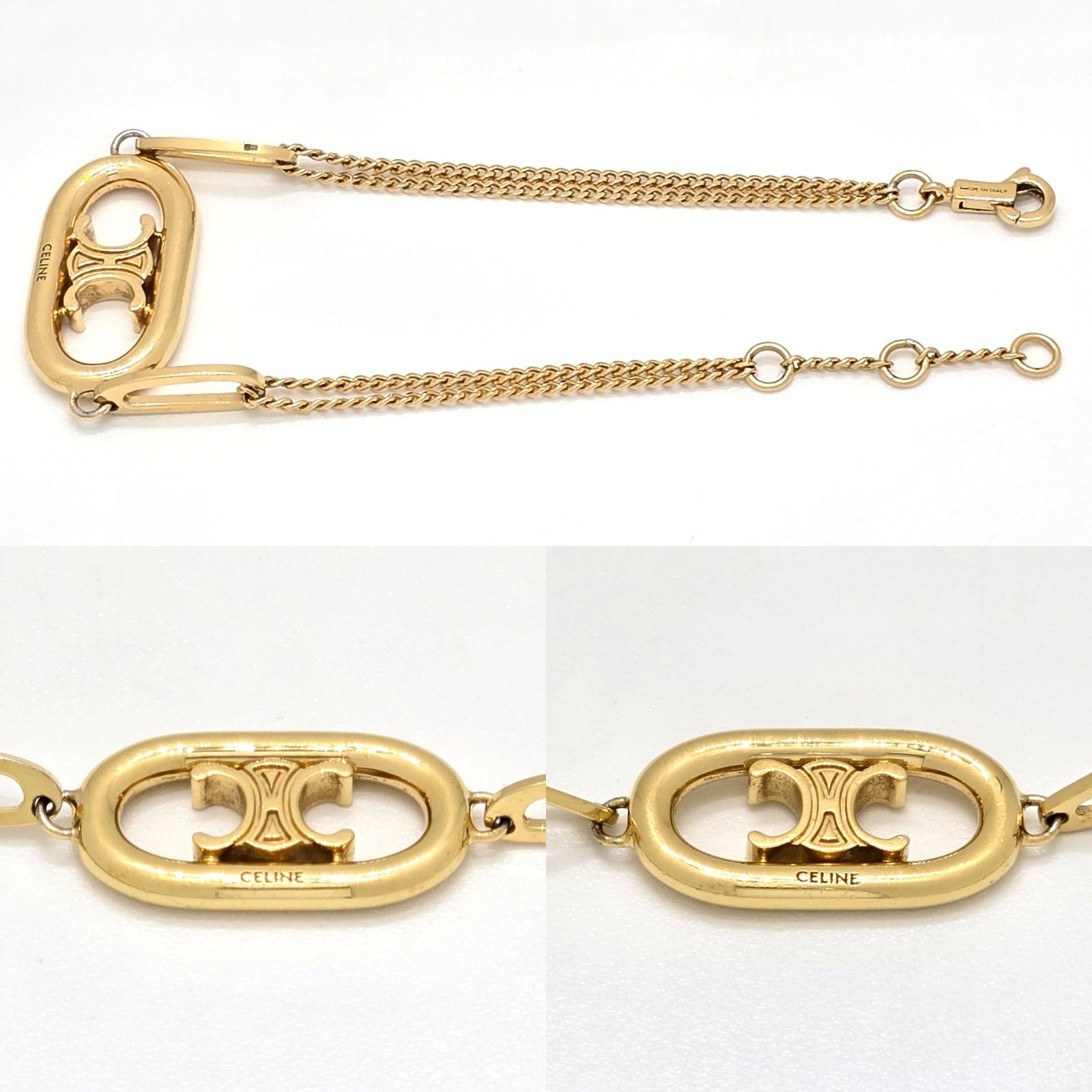 CELINE セリーヌ マイヨン トリオンフ ブレスレット チェーン全長17