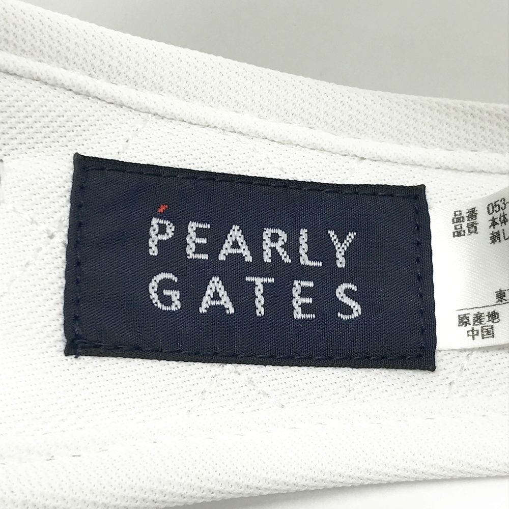 PEARLY GATES パーリーゲイツ サンバイザー ボーダー柄 ネイビー系 FR