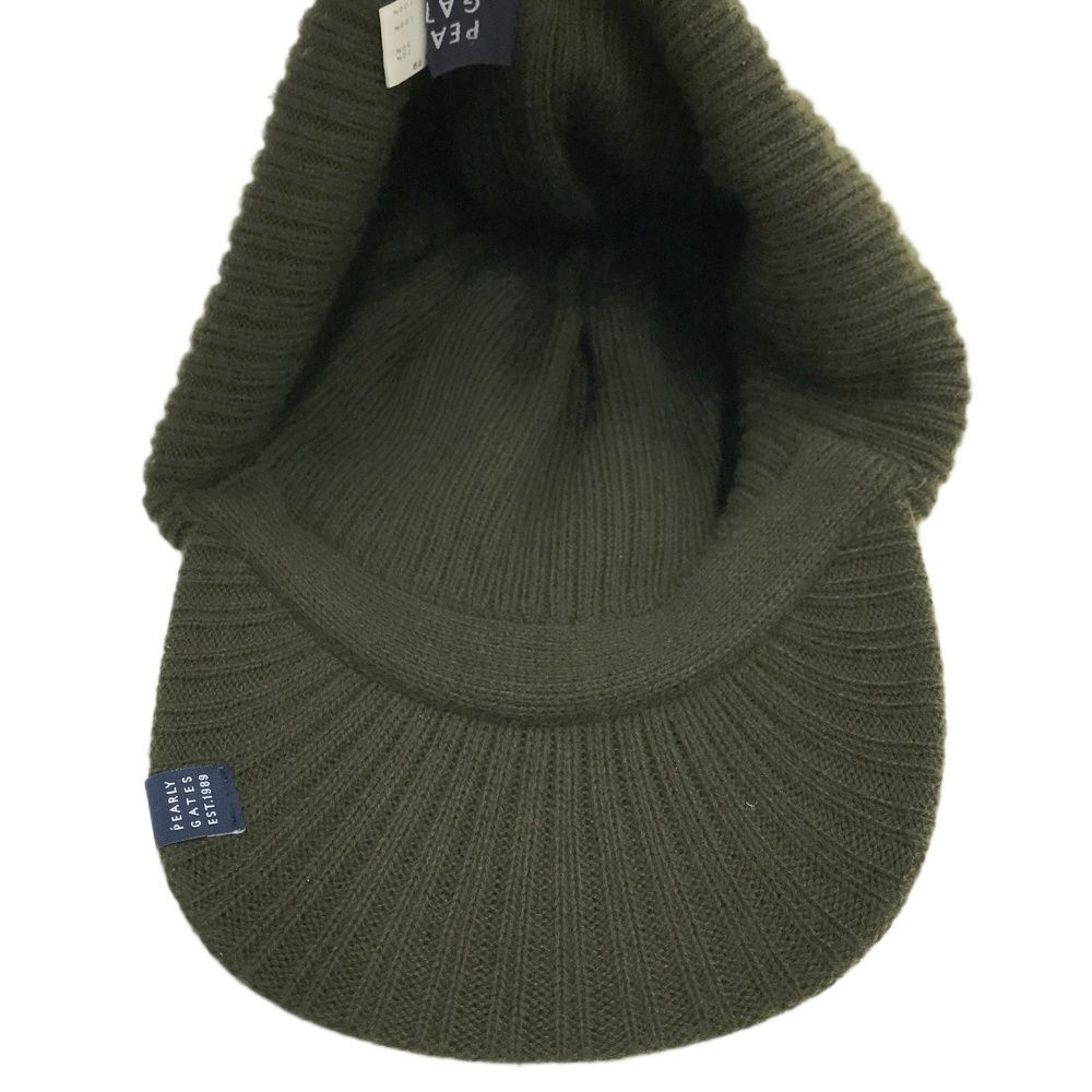 PEARLY GATES パーリーゲイツ ニットキャップ カーキ系 FR