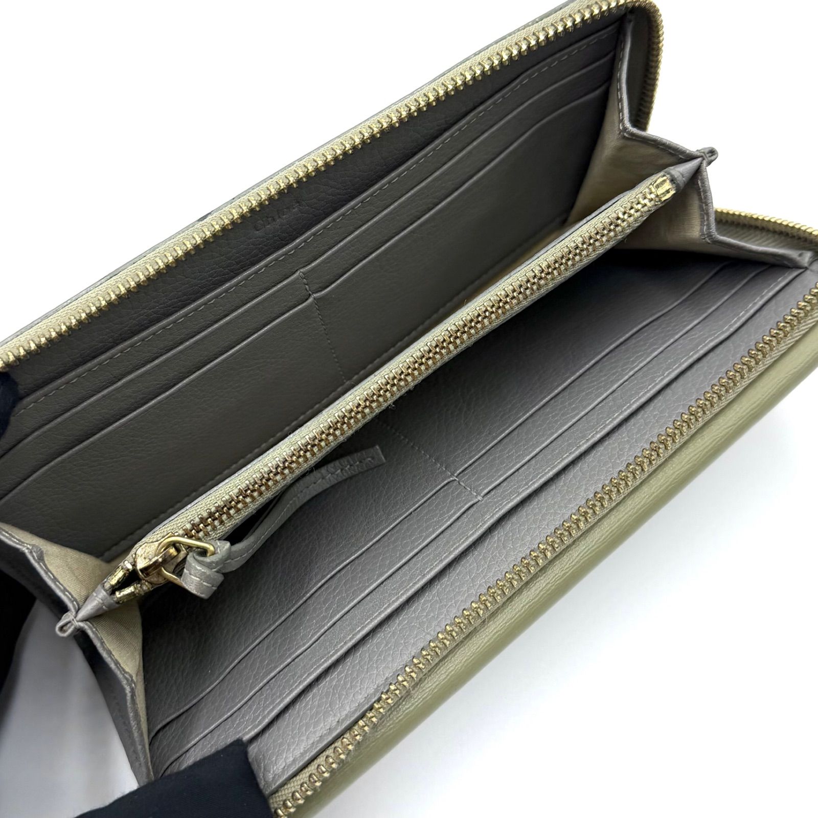 クロエ Chloe パッチワーク 長財布 L字ファスナー お札入れ ゴールド 