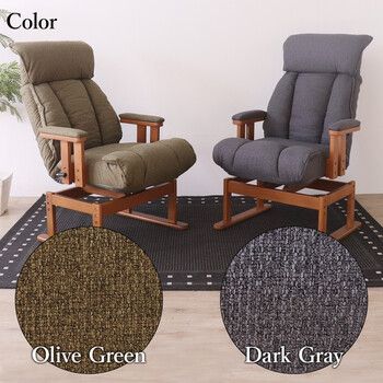 座椅子 お手入れ簡単回転高座椅子 オリーブグリーン - メルカリ