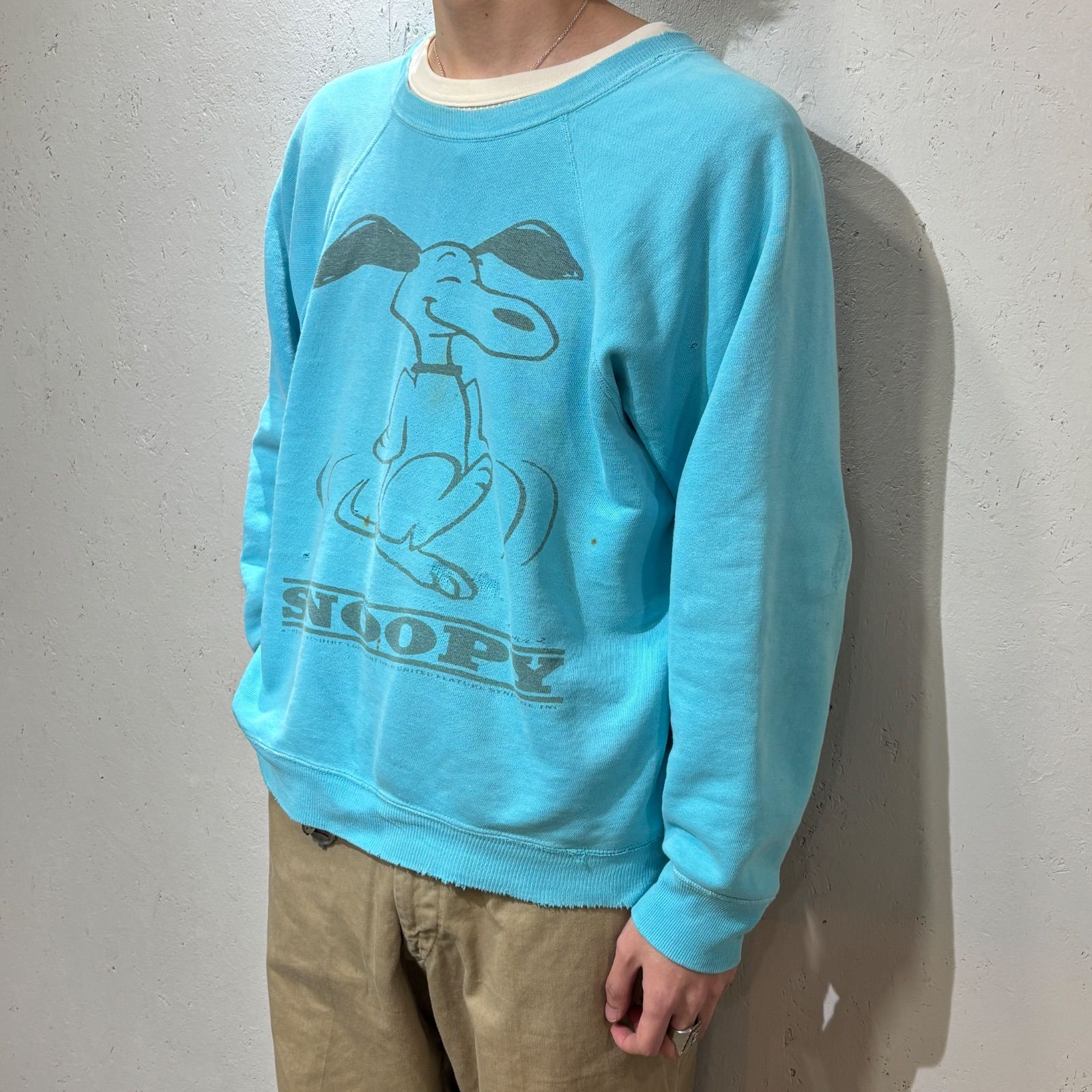 Mayo Spruce】60s Snoopy Sweat Shirt Approx.XLarge 