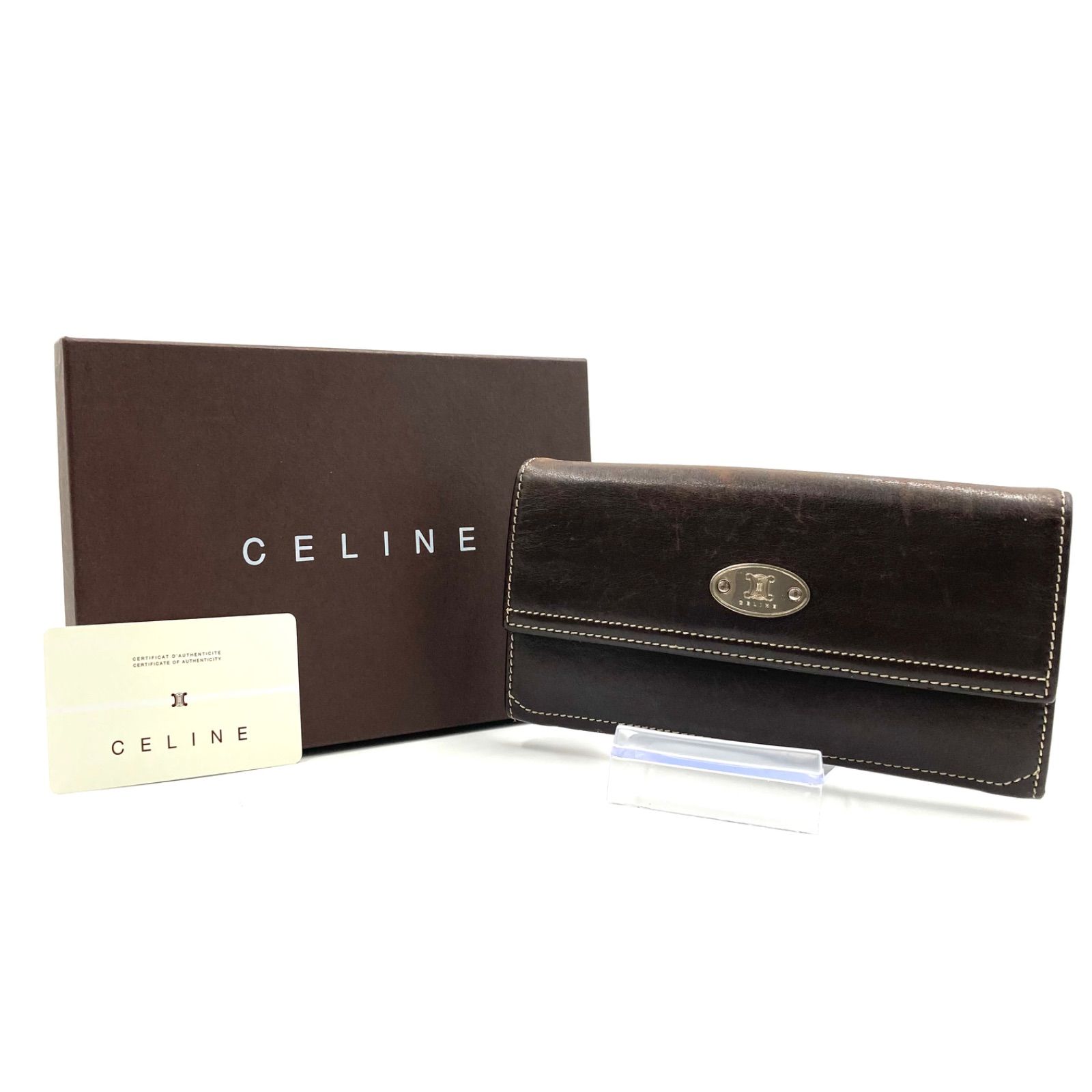 ☆箱付☆極美品☆セリーヌ 長財布 トリオンフ 総柄 バーティカルウォレット 黒 ☆箱付☆極美品☆セリーヌ 長財布 トリオンフ 総柄 バーティカル