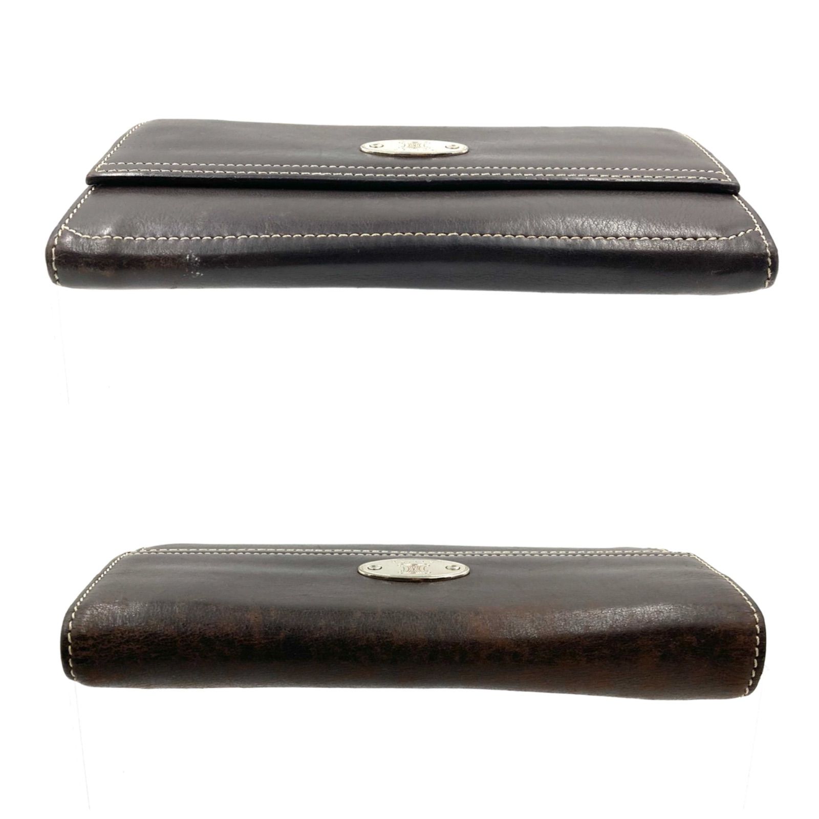 □極美品□CELINE セリーヌ トリオンフロゴプレート 長財布 ロング □極美品□CELINE セリーヌ トリオンフロゴプレート 長財布 ロング