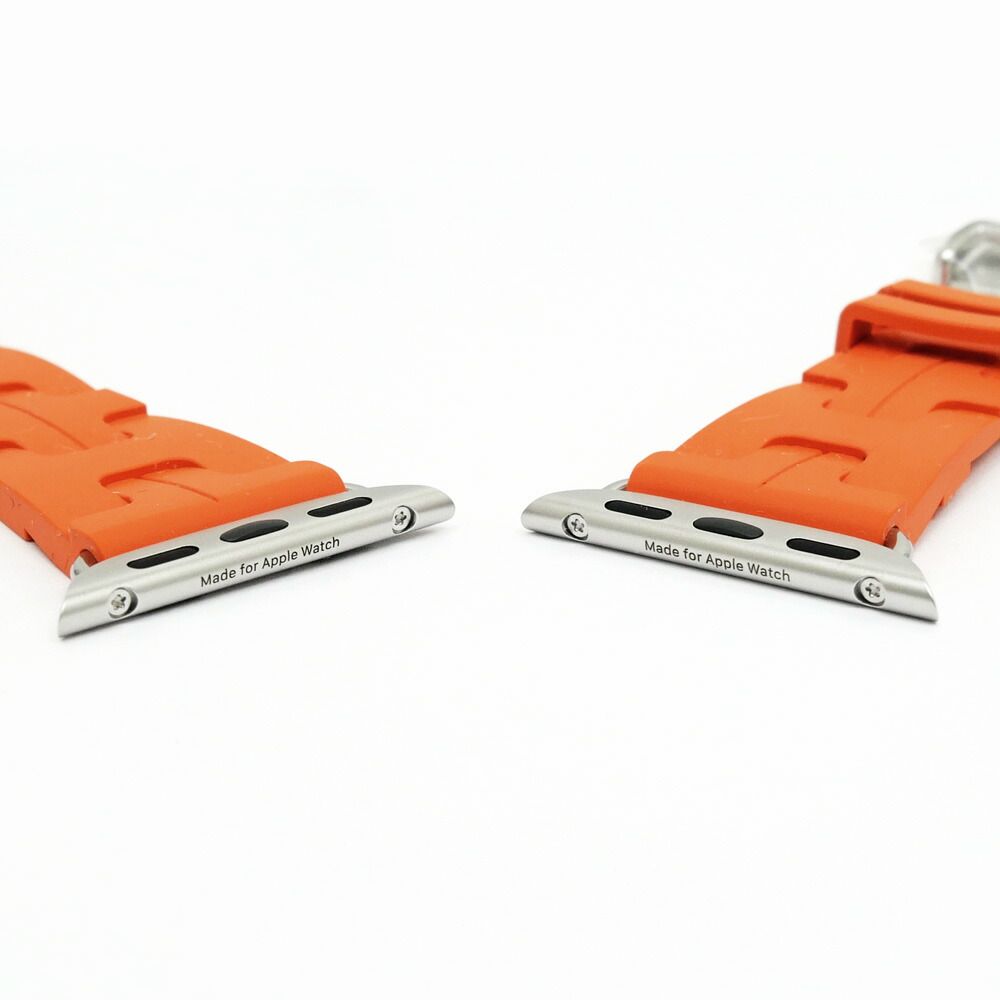 名東】エルメス シンプルトゥール キリム オレンジ シルバー金具