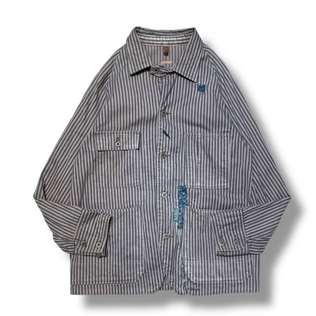 KAPITAL KIRO HIRATA ダメージ加工カバーオール サイズ3 青系