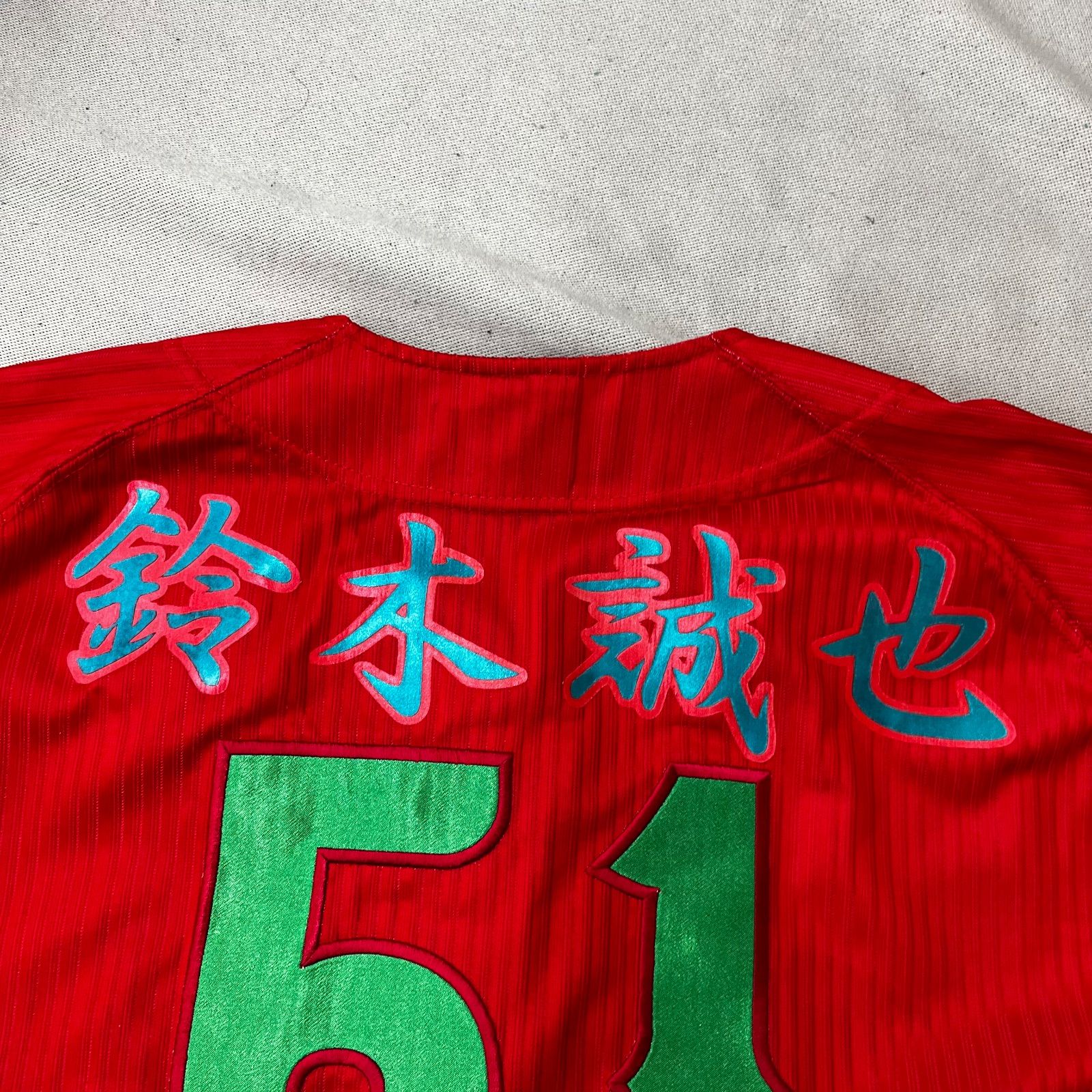 広島カープ ユニフォーム 鈴木誠也 MIZUNO 2016年製 赤 レッド Oサイズ