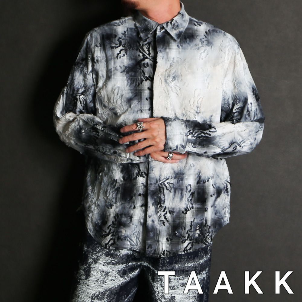 TAAKK ターク タイダイ染めシャツ サイズ3 ブラック TAAKK/ターク】