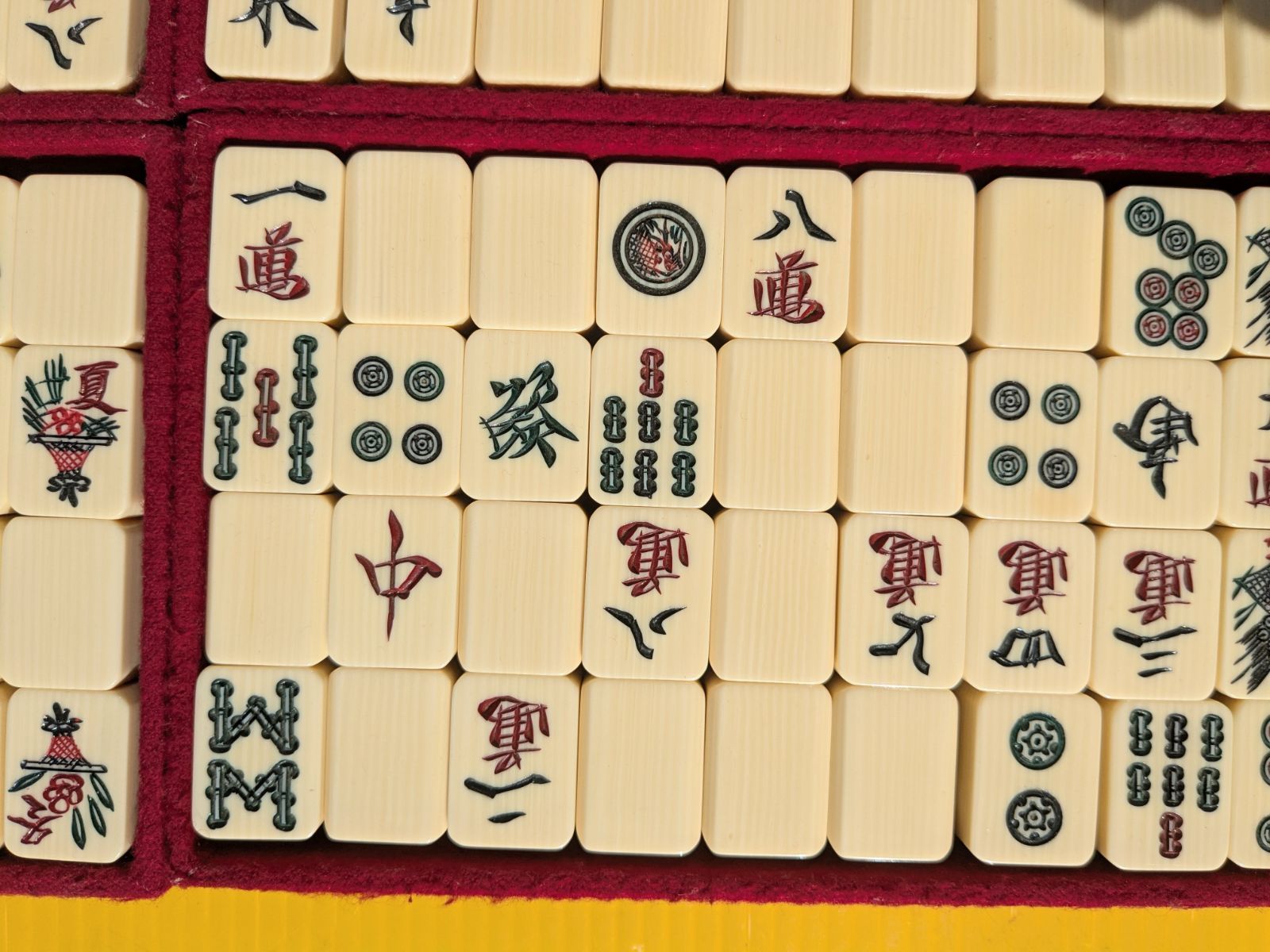 麻雀牌　ヴィンテージ 昭和レトロ #麻雀牌セットケース付き #ビンテージ #ヴィンテージ