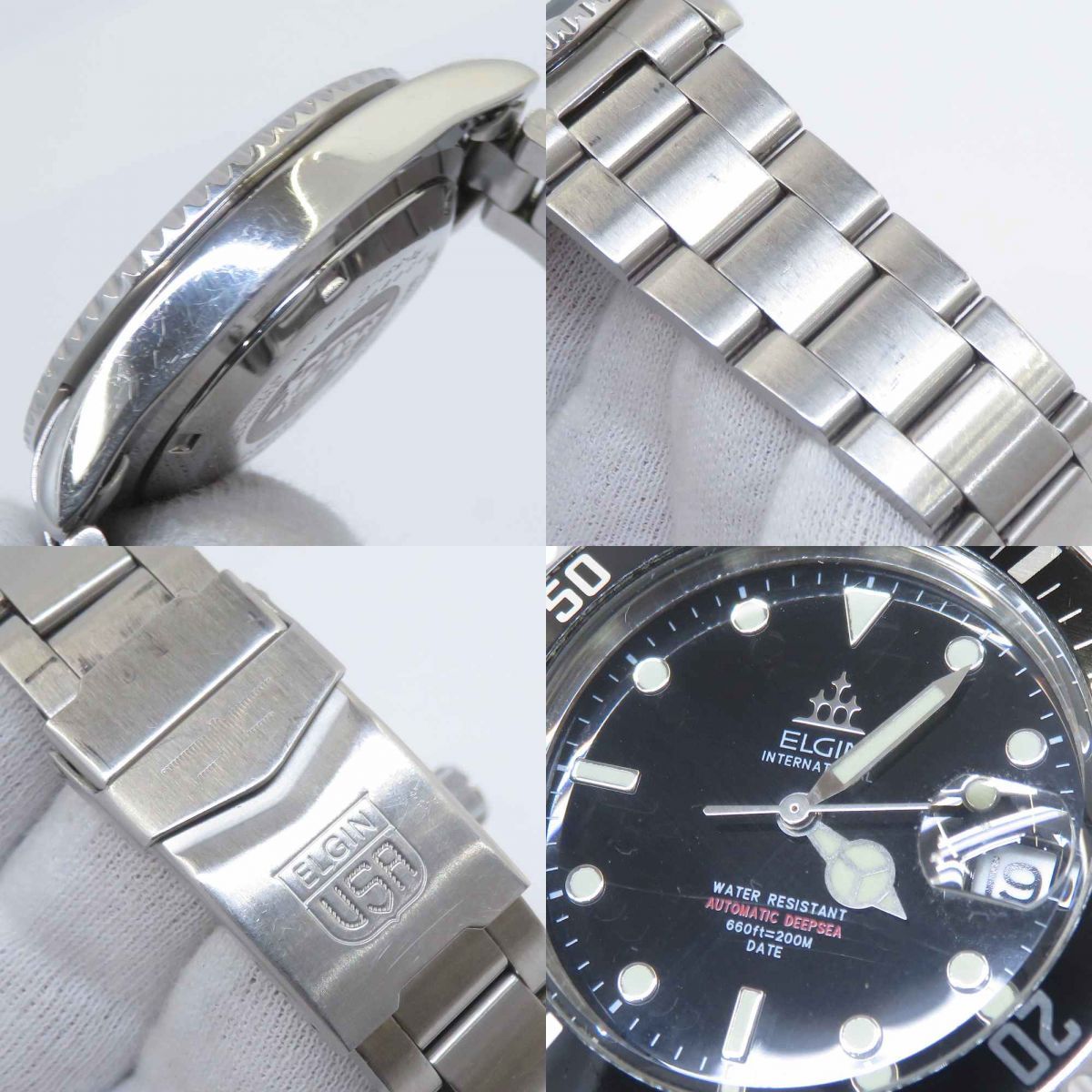 自動 巻き エルジン 時計 ELGIN 自動巻腕時計 アナログ ステンレス FK