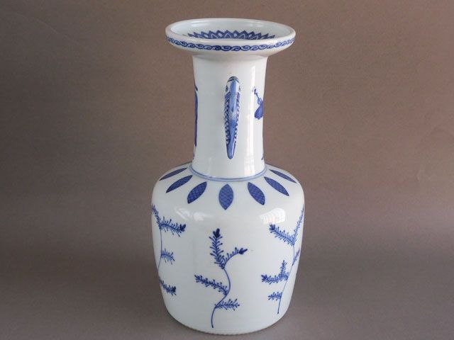 三浦 竹泉 染付高砂 花入 - メルカリ