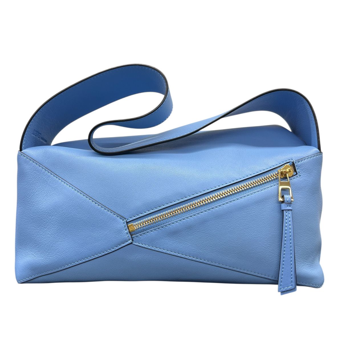 【希少カラー】ロエベ ヘリテージ ショルダーバッグ ブルー 水色 Loewe LOEWE 希少 極美品 PUZZLE パズル ホーボーバッグ ショルダーバッグ