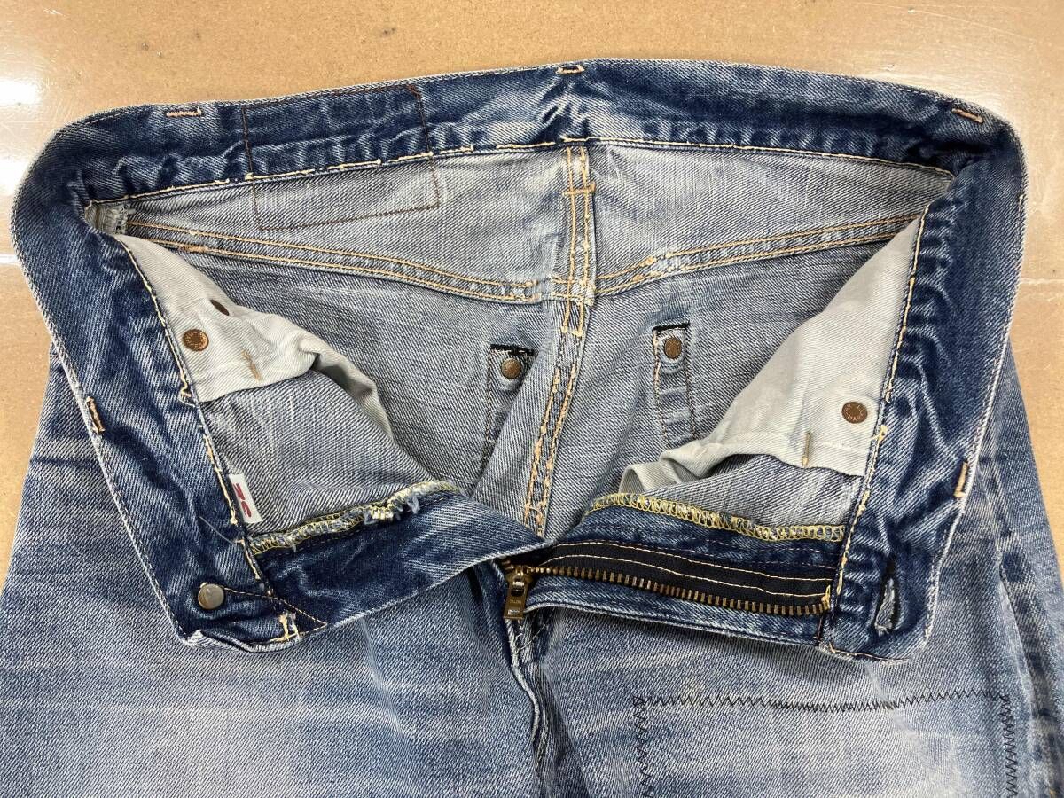 BLUE BLUE ブルーブルー ダメージ加工デニムパンツ ダメージジーンズ G 