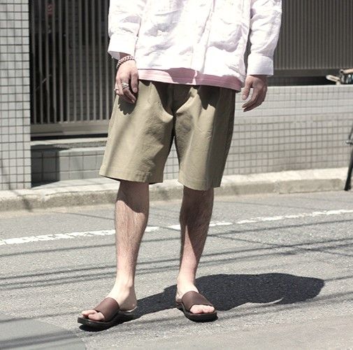 AURALEE オーラリー 日本製 WASHED FINX LIGHT CHINO WIDE SHORTS
