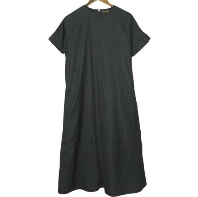 Drawer ドゥロワー 日本製 コットンショートスリーブフレアワンピース 6526-299-1384 36 Dk.Navy ドレス トップス【中古】【Drawer】 Drawer ドゥロワー 日本製 コットンショートスリーブフレアワンピース