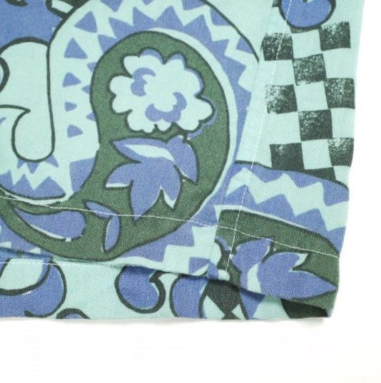 NOMA t.d. ノーマティーディー 日本製 Paisley Summer Shirt ペイズリーサマーシャツ N25-SH03 3 ターコイズブルー 半袖 オープンカラー アロハ 開襟 トップス【中古】【NOMA t.d.】 NOMA t.d. ノーマティーディー 日本製 Paisley Summer Shirt