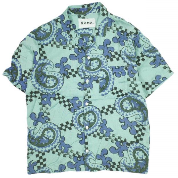 NOMA t.d. ノーマティーディー 日本製 Paisley Summer Shirt ペイズリーサマーシャツ N25-SH03 3 ターコイズブルー 半袖 オープンカラー アロハ 開襟 トップス【中古】【NOMA t.d.】 NOMA t.d. ノーマティーディー 日本製 Paisley Summer Shirt