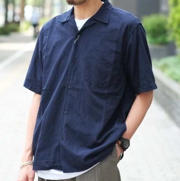 COMOLI コモリ 日本製 ベタシャンオープンカラーシャツ M01-02011 4