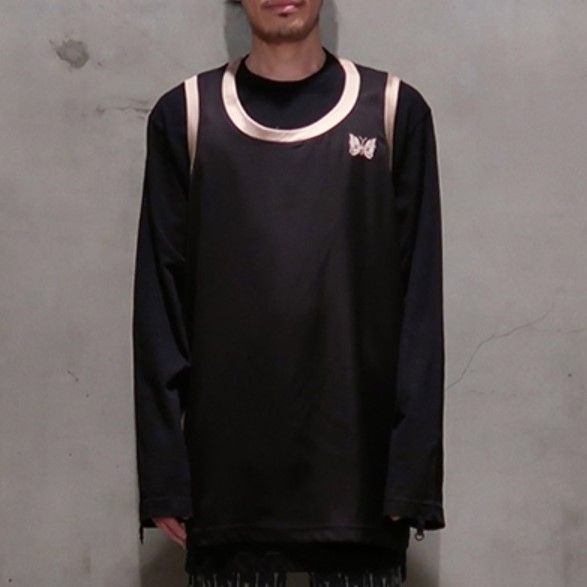 Needles ニードルス 日本製 Papillon Emb. Side Line Tank Top 