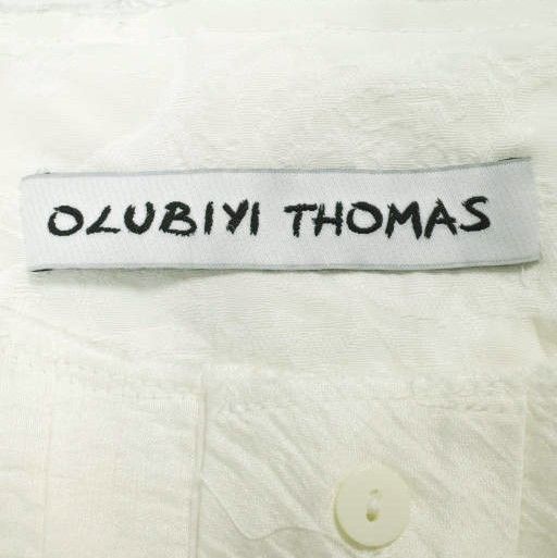 OLUBIYI THOMAS オルヴィトーマス Pleated Bib Shirt ヴィンテージ 