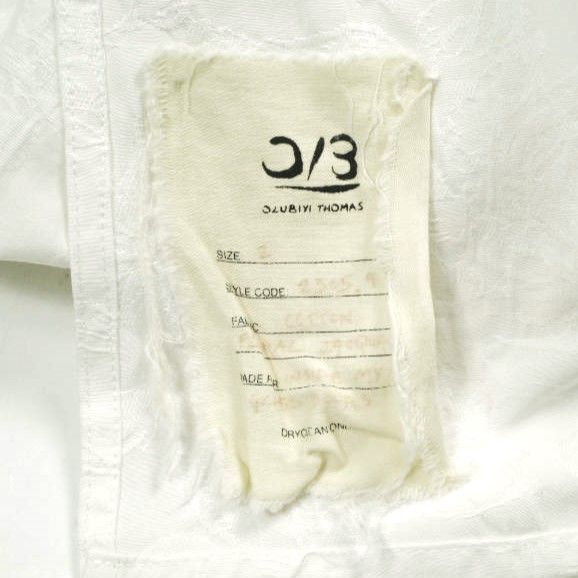OLUBIYI THOMAS オルヴィトーマス Pleated Bib Shirt ヴィンテージ 