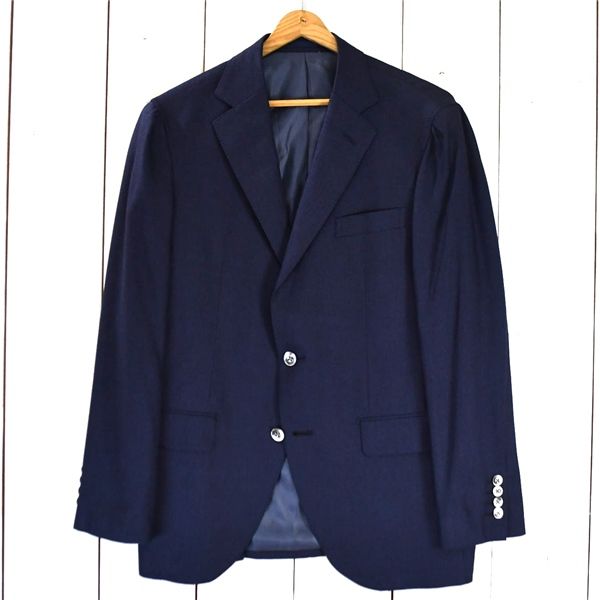 ゼニア エルメネジルド Ermenegildo Zegna 紺ブレザー cloth by 伊製 2