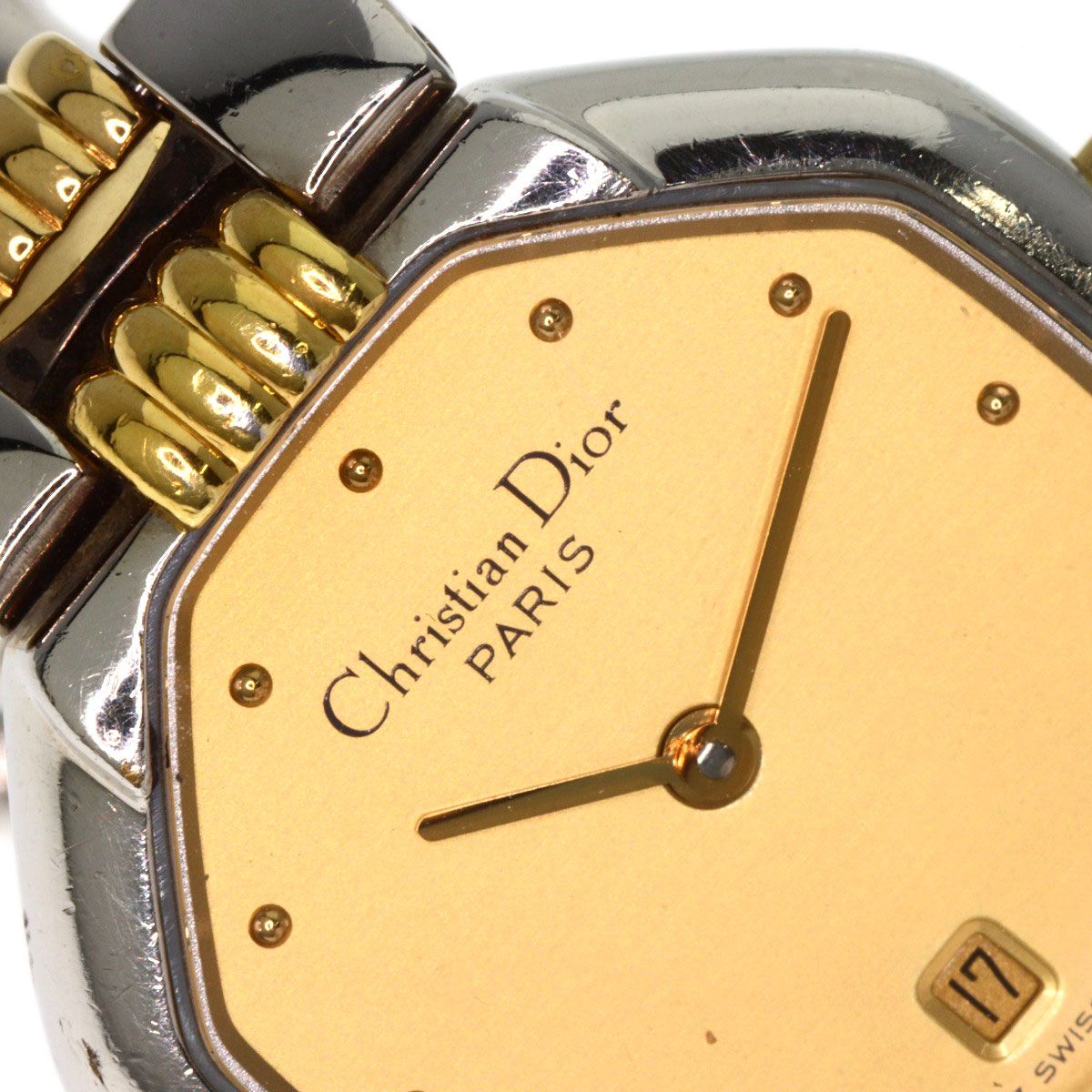 CHRISTIAN DIOR クリスチャンディオール D48-203 オクタゴン 腕時計 SS