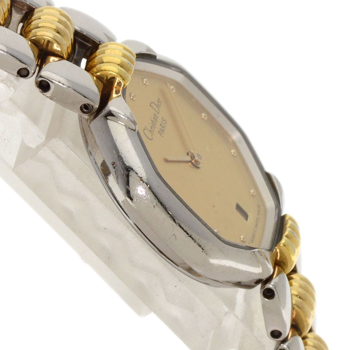 CHRISTIAN DIOR クリスチャンディオール D48-203 オクタゴン 腕時計 SS