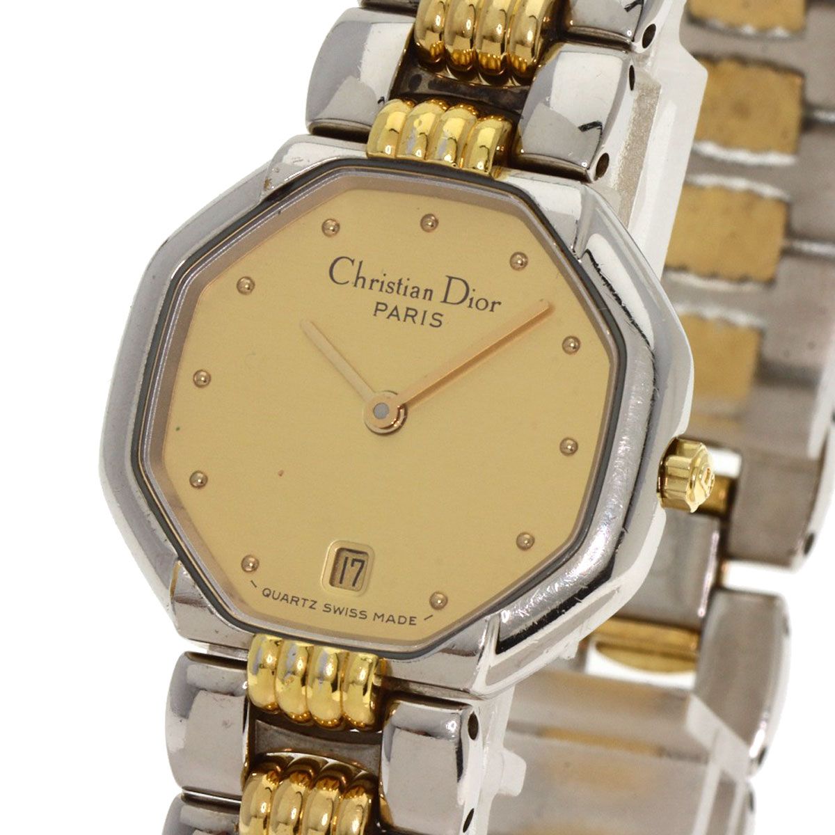 CHRISTIAN DIOR クリスチャンディオール D48-203 オクタゴン 腕時計 SS