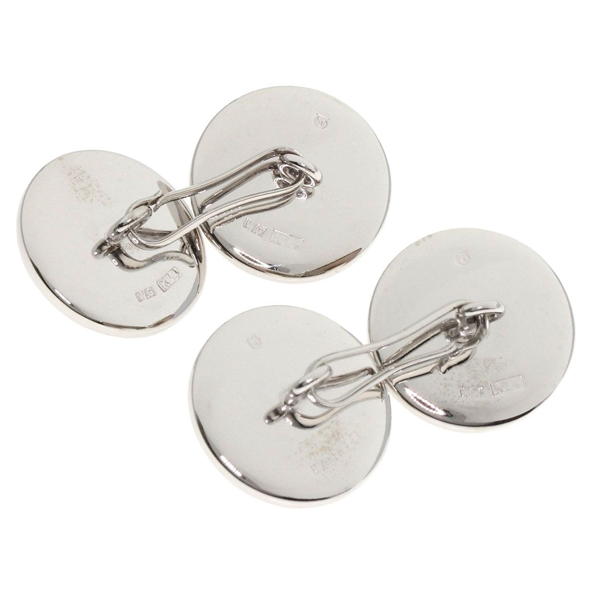 MIKIMOTO ミキモト パール 真珠 シェル カフス K14WG メンズ [中古