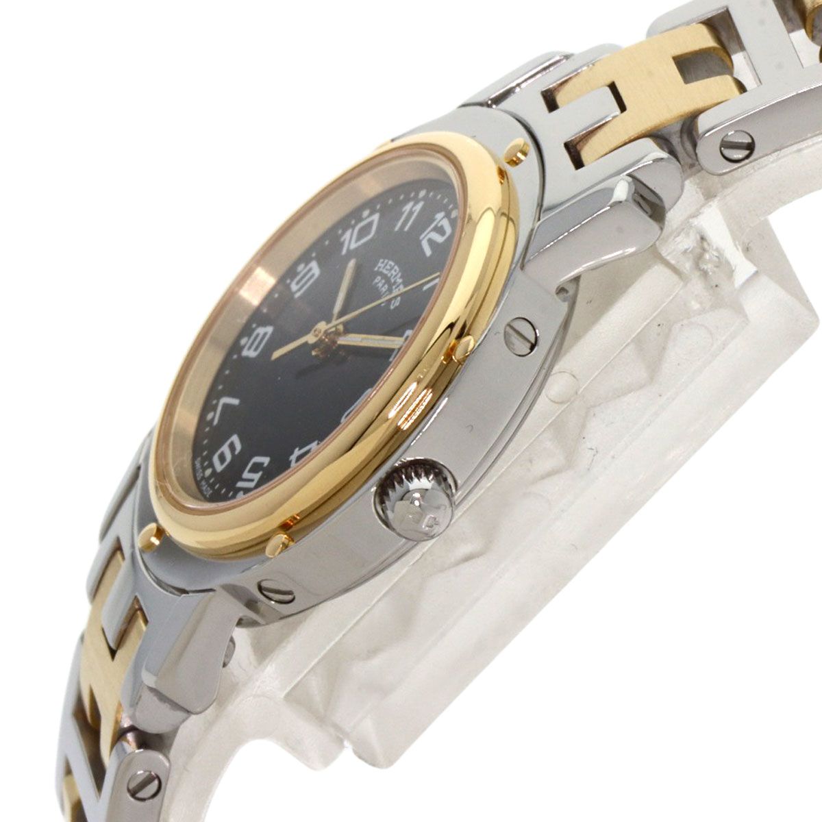 HERMES エルメス クリッパー 腕時計 SS SSxGP レディース [中古