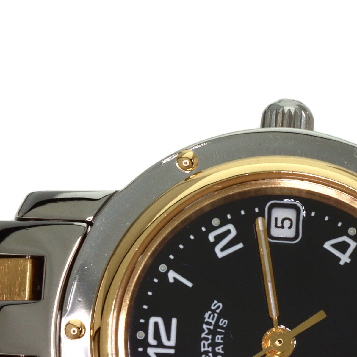 HERMES エルメス クリッパー 腕時計 SS SSxGP レディース [中古