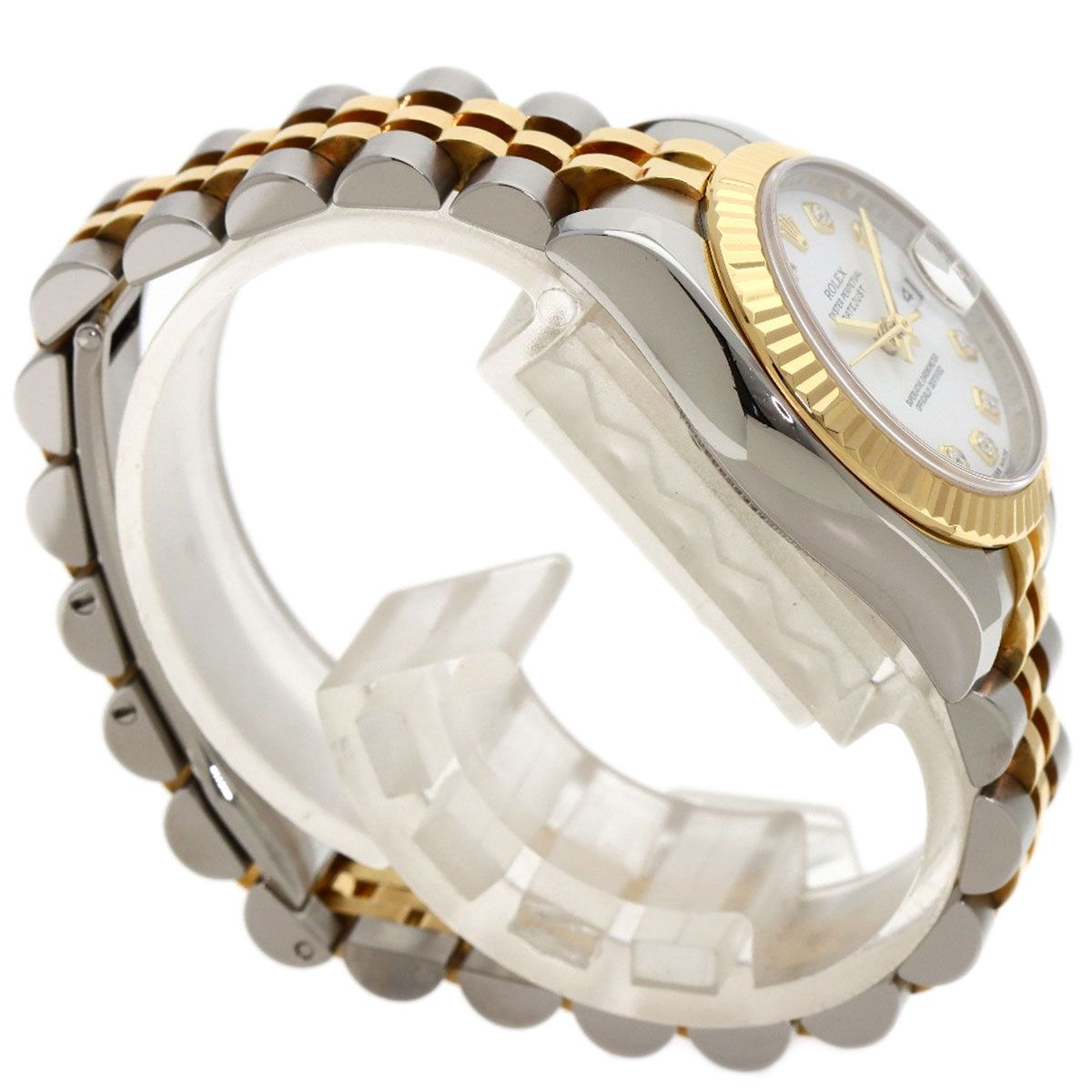 ROLEX ロレックス 179173G デイトジャスト 10P ダイヤモンド 腕時計 SS