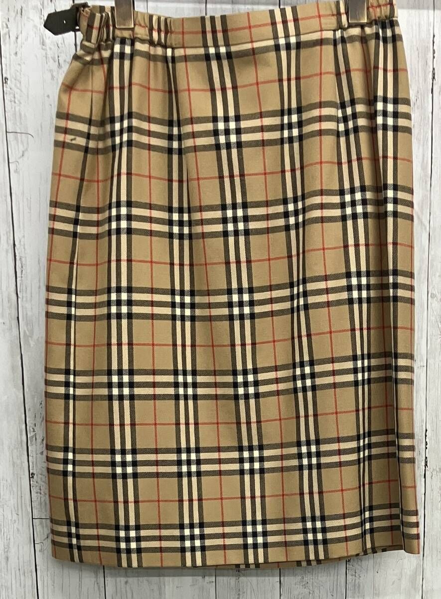 Burberry's ラップスカート バーバリーズ チェック ウール - メルカリ