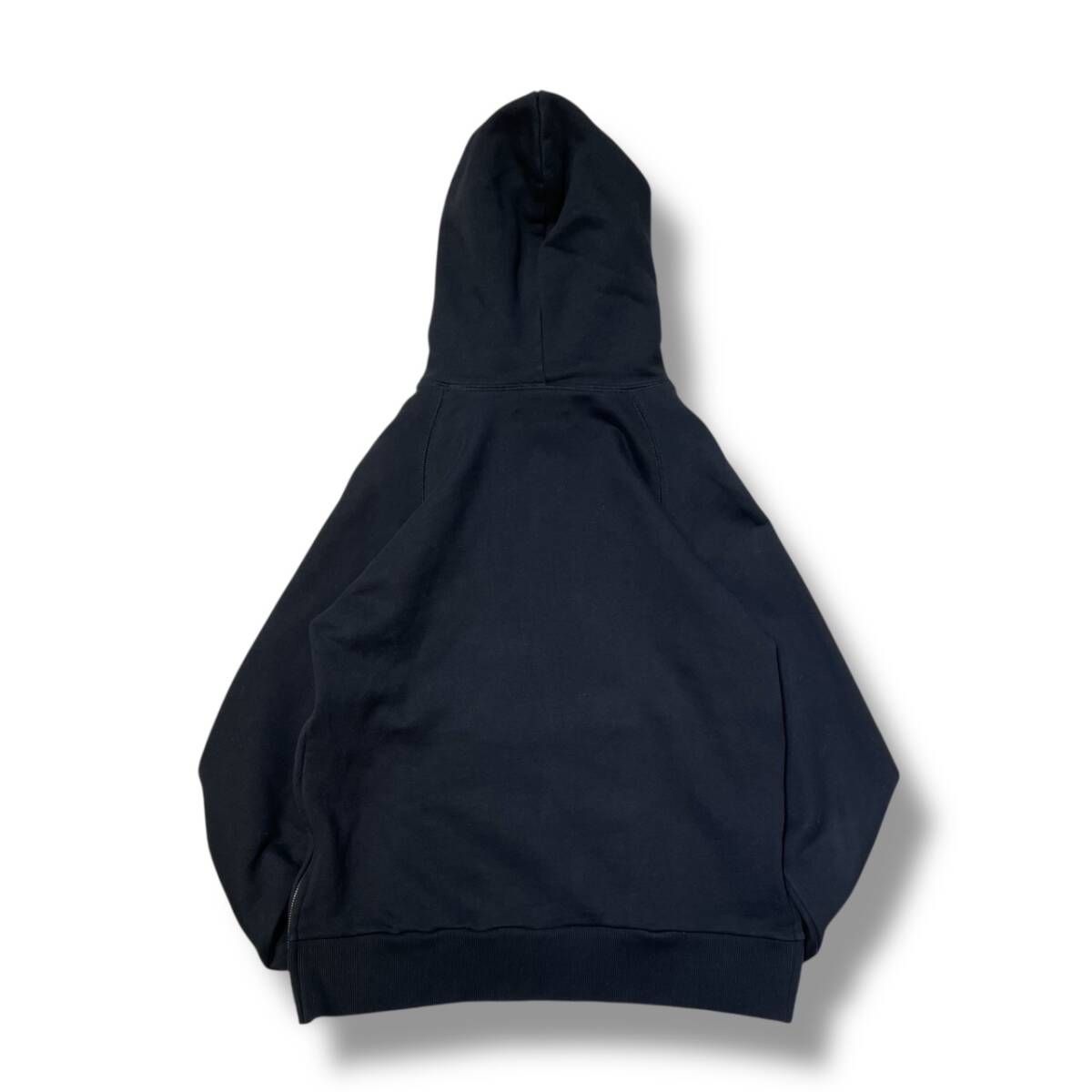 A.P.C ×sacai ロゴプリントサイドファスナーフーディー M ブラック