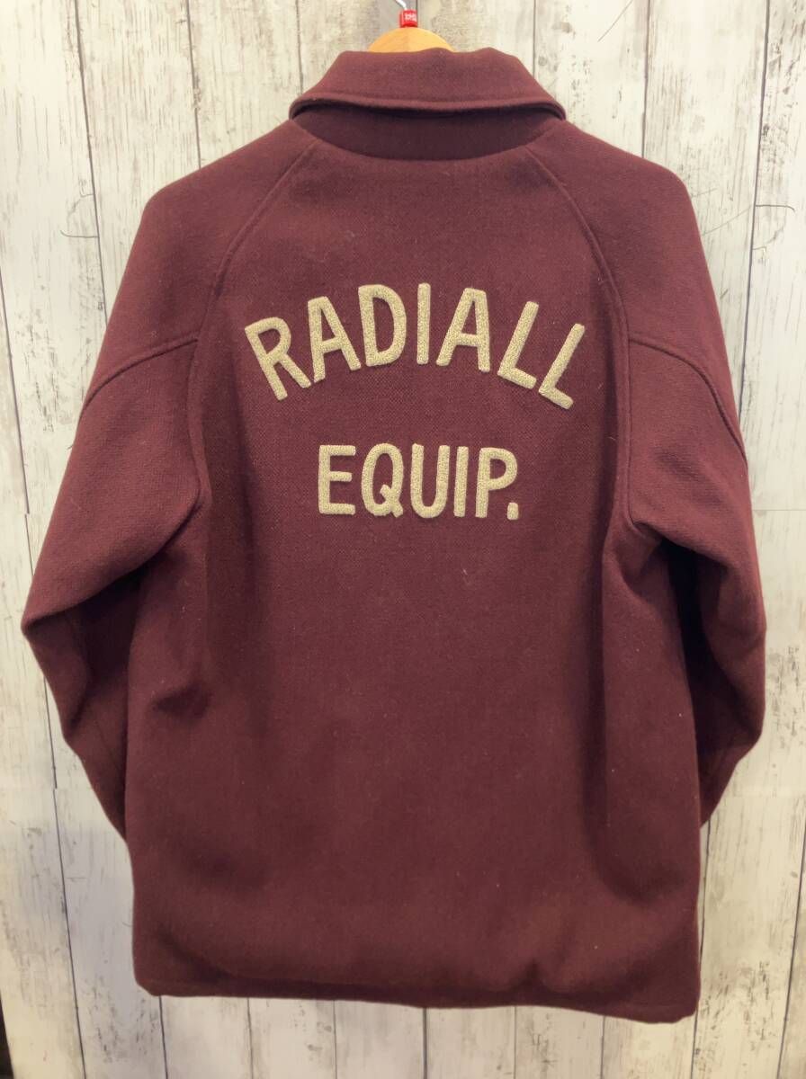 RADIALL ラディアル スタジャン ジャケット ボルドー ウール RAD-14AW