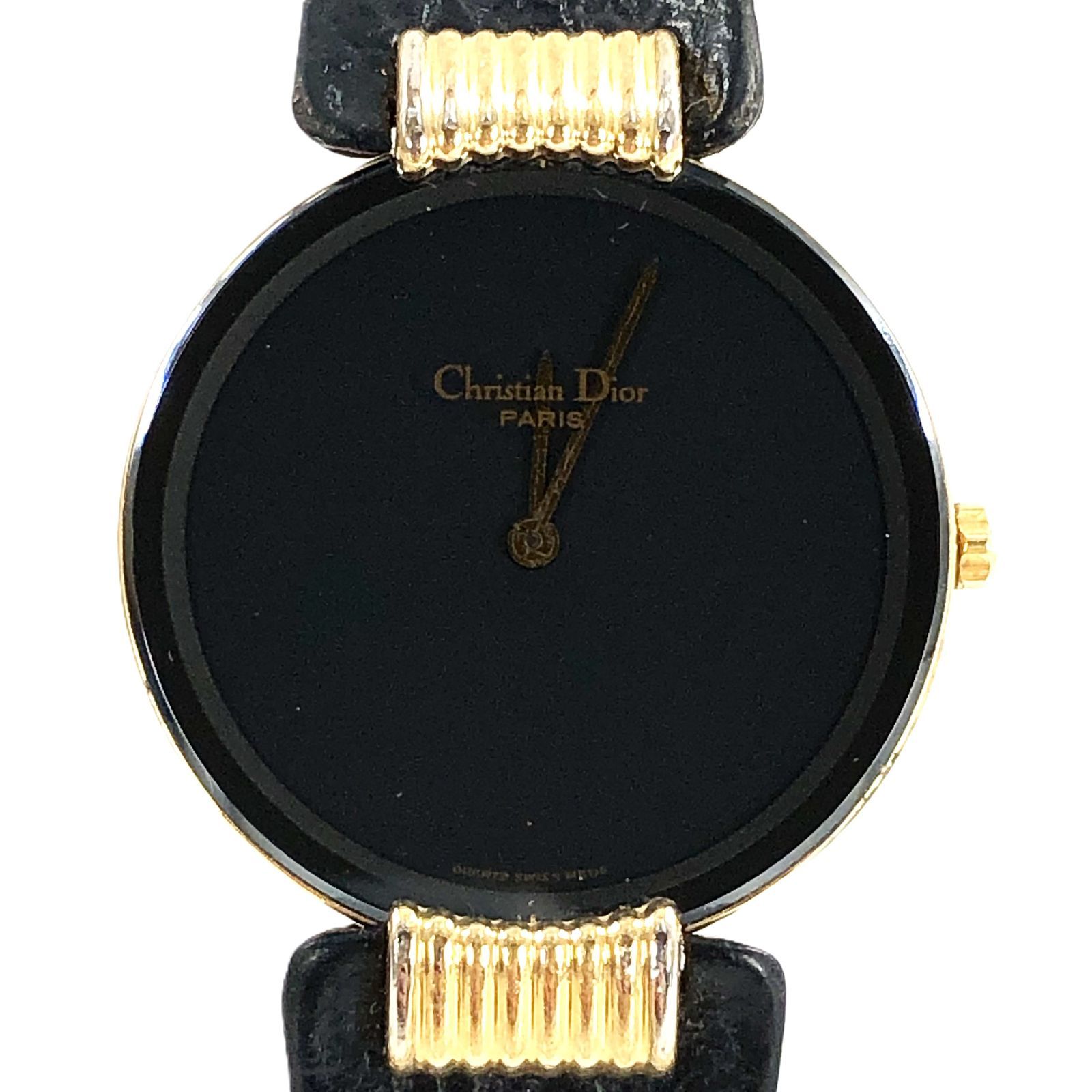 Christian Dior ディオール バギラ 46 153-3 GP/QZ ブラック文字盤