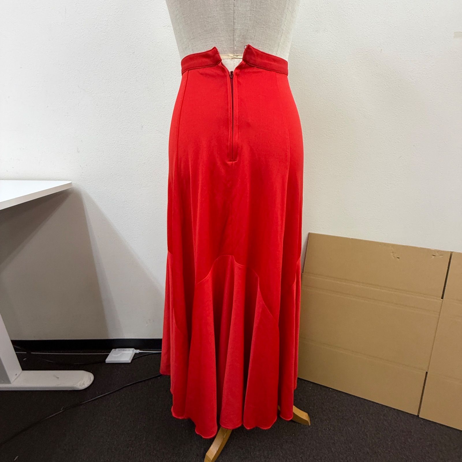 Yebra】フラメンコ衣装 スカート ファルダ 赤 レッド 無地 シンプル