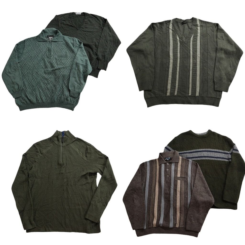 古着卸 まとめ売り セーター MIX 6枚セット (メンズ M ) ポロニット